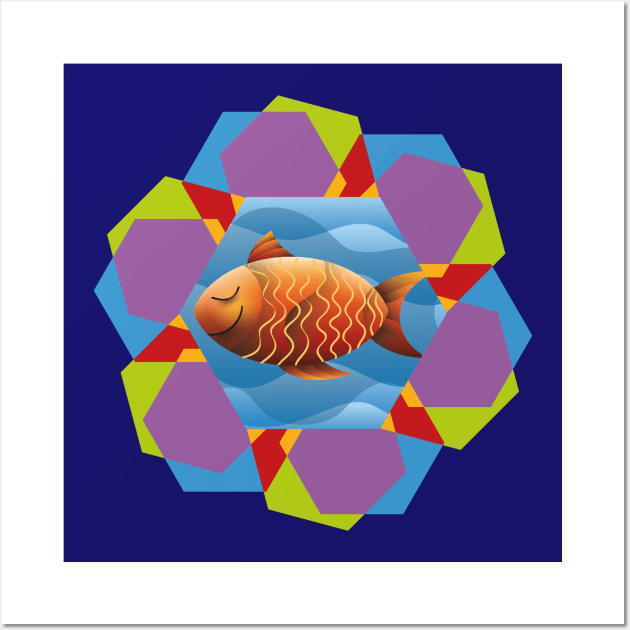 Colorful Fish Wall Art by Myrarte